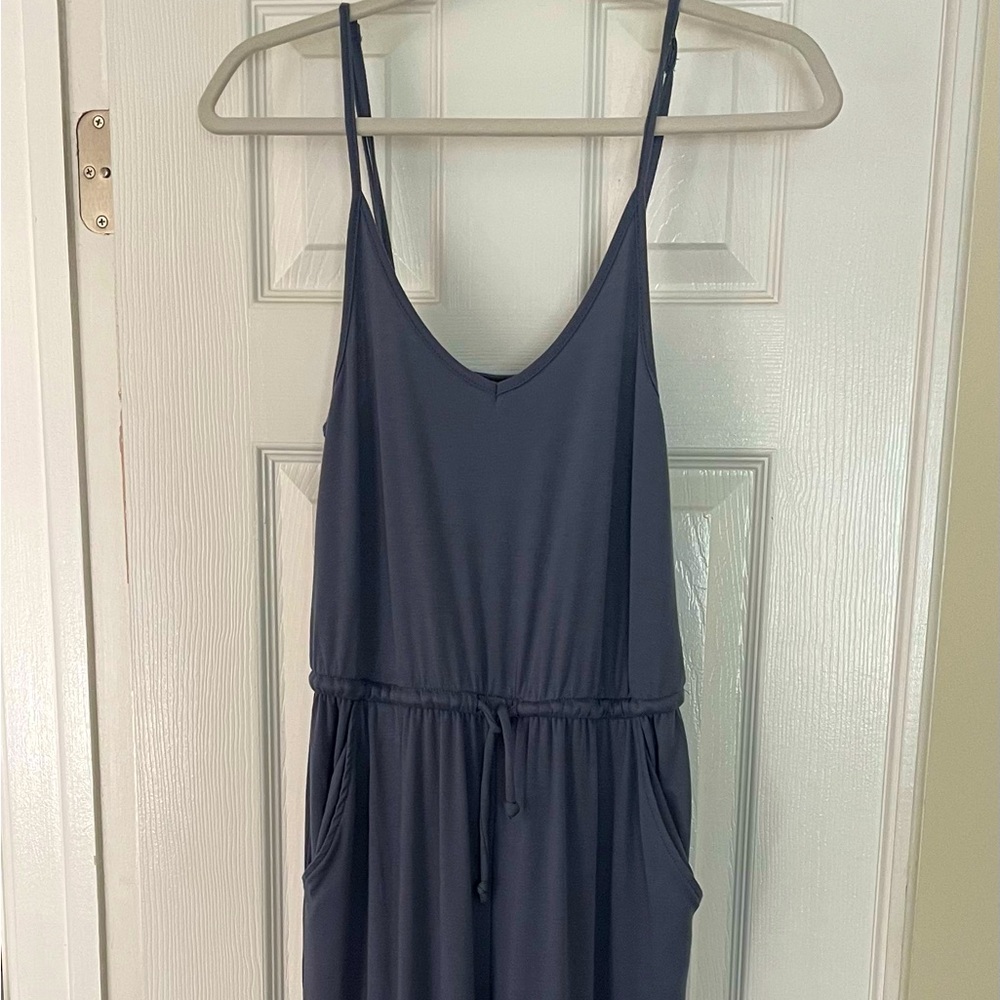 Z Supply Navy Blue Sleeveless Jumpsuit
